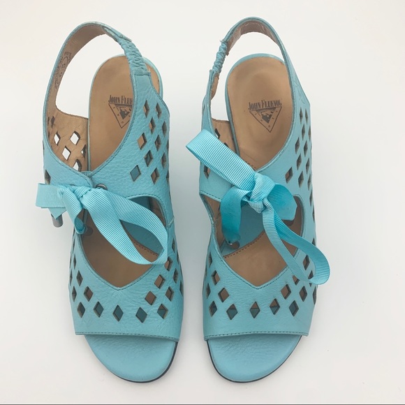John Fluevog Turquoise Heels - Picture 3 of 14